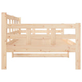 Day Bed Natural Pine Solid Pine Wood Single size 820367