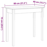 Console Table Wax Brown 80x40x75 cm Solid Wood Pine 847173