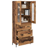 Highboard with Drawer 2 pcs Old Wood Engineered Wood 3415698
