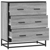 Sideboard Grey Sonoma 68x35x76 cm Engineered Wood and Metal 848972