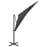 Cantilever Garden Parasol Anthracite Polyester fabric, aluminium pole 312322