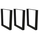 Dining Table Legs V-Shape 3 pcs Black 90x cm Steel 4012668
