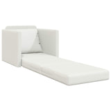 Folding Sofa Bed White 74 x 77 x 81 cm Faux Leather 42030493
