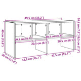 Shoe Rack Stackable Brown Oak 89.5x30x40 cm 858851