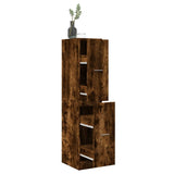 Apothecary Cabinet Smoked Oak 30x41x144.5 cm Engineered Wood 855173