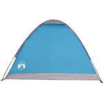 ZNTS Camping Tent Dome 4-Person Blue Waterproof 94763