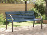 Garden Bench Grey Chinese fir wood, steel 81 cm Durable 317120