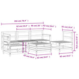 Garden Sofa Set Natural Pine Solid Pine Wood Modular 3250748