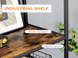 Industrial Bookcase Shelf, 6 Tier Metal Shelving, Storage Shelves for Living Room, Home Office, T3398P343097