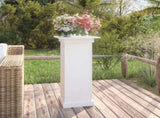 Flower Stand White 40x40x90 cm Solid Wood Pine 823635