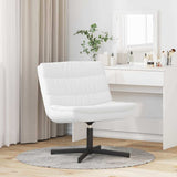 Swivel Chair White 63 x 75 x 76 cm PU 42007345