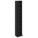 CD Cabinet 2 pcs Black Oak 33 x 23.5 x 175 cm Engineered Wood 8012645