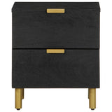 Bedside Cabinet Black 40x33x46 cm Solid Wood Mango 4017646