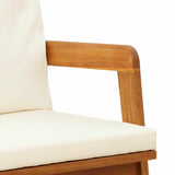 Garden Bench with Cushion Brown Solid Acacia wood 4106457