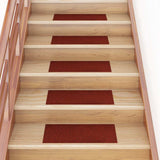Stair Mats Self-adhesive 15 pcs 60x25 cm Bordeaux Red Rectangular 326916