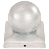 Post Caps 6 pcs Globe Final Galvanised Metal 101x101 mm 145500