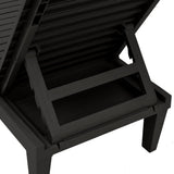 Sun Lounger Black Polypropylene Standard Adjustable Armrests 364146