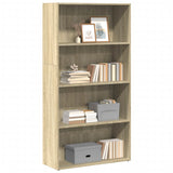 Bookcase Sonoma Oak 80x30x152 cm Engineered Wood 857942