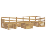 Outdoor Sofa Set 8 pcs White 59 x 59 x 37 cm Solid Acacia Wood 3392224