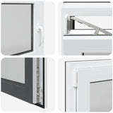 Basement Window RISOR 110 x 60 cm PVC and Glass Anthracite 42047299