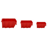 26 Piece Workshop Shelf Set Red and Black 77x39cm Polypropylene 152204