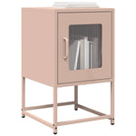 ZNTS Bedside Cabinet Pink 36x39x60.5 cm Cold-rolled Steel 853327