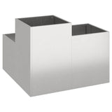 Garden Planter Silver 80 x 80 x 60 cm Stainless steel 865859