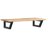 Basin Shelf Wall Mounted Steel and Solid Wood Acacia 3302667