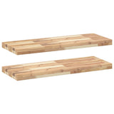 Floating Shelves 2 pcs 80x30x4 cm Untreated Solid Wood Acacia 3279452