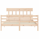 Bed Frame without Mattress King Size Solid Wood 3195161