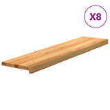 Stair Treads 8 pcs Light Brown 110x30x2 cm Solid Wood Oak 3282975