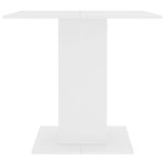 Dining Table White 80x80x75 cm Engineered Wood 800252