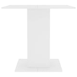 Dining Table White 80x80x75 cm Engineered Wood 800252