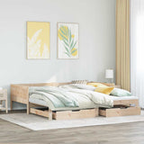 Daybed with Trundle and Drawers without Mattress 90x190 cm Single 3302217