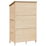 Garden Shed Natural 106 x 56 x 176.5 cm Solid Fir Wood 42033464