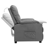 Recliner Chair Grey Faux Leather 339126