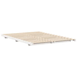 Bed Frame White 140 x 220 cm Solid Pine Wood 873131