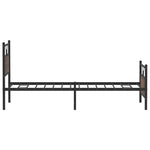 Bed Frame without Mattress Brown Oak 100x190 cm Engineered Wood 4106853