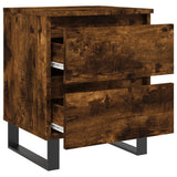 Bedside Cabinets 2 pcs Smoked Oak 40x35x50 cm Engineered Wood 826903