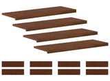 Stair Tread 12 pcs 70 x 30 x 2 cm Dark Brown Solid Oak Wood 3449435