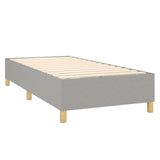 Box Spring Bed Frame Light Grey Single Fabric 3121205