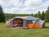 Family Tent with Rainfly Water-resistant tunnel Grey and Orange 42017465
