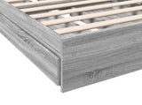 Bed Frame with Drawers without Mattress Grey Sonoma 90x190 cm Single 3280711