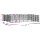 Outdoor Dog Kennel Steel 50.82 m 3082325
