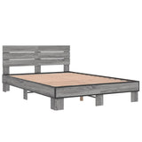 Bed Frame without Mattress Grey Sonoma 140x200 cm 3280150