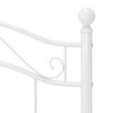 Bed Frame without Mattress White Metal 90x200 cm 324989