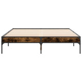 Bed Frame without Mattress Smoked Oak 120x200 cm 845023