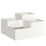 Garden Planter White 100 x 100 x 48 cm Steel 865849