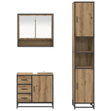 Bathroom Furniture Set 3 pcs Artisan Oak Engineered Wood 3402549