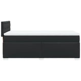 Box Spring Bed with Mattress Black 90x200 cm Faux Leather 3286104